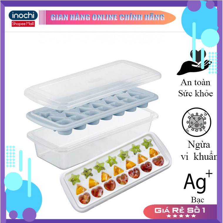 Khay đá tủ lạnh - INOCHI nhựa làm đá cho tủ lạnh hình đa dạng 21 viên Kari INOCHI