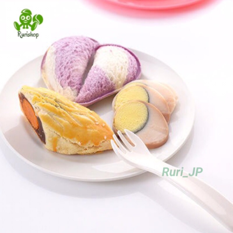 Bộ muỗng nĩa / thìa dĩa nhựa an toàn cho bé INOMATA NHẬT BẢN