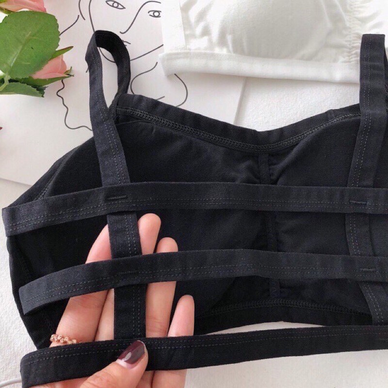 Áo lót nữ, áo bra cotton 3 dây có mút ngực, freesize >52kg | BigBuy360 - bigbuy360.vn