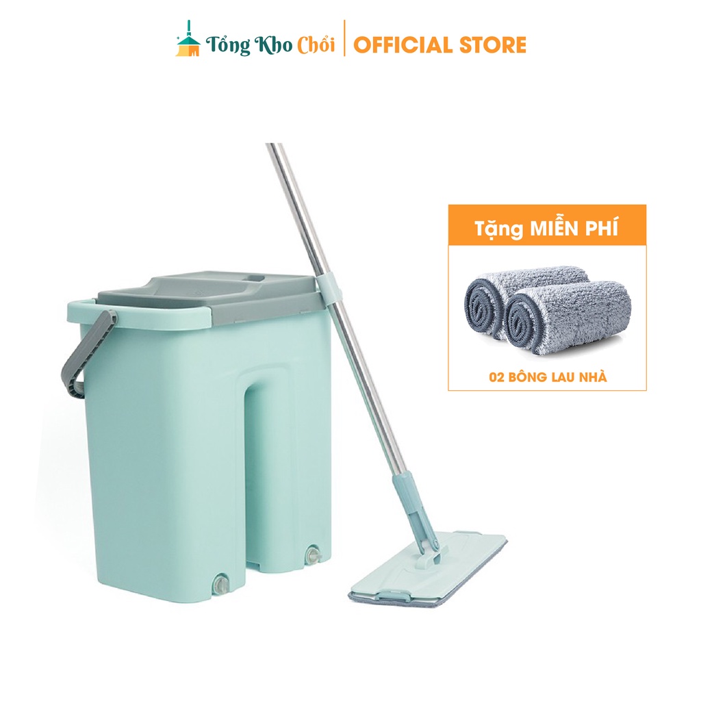 Cây Lau nhà tự vắt 360 độ Pulito, Thùng lau nhà tự vắt BLN-R2