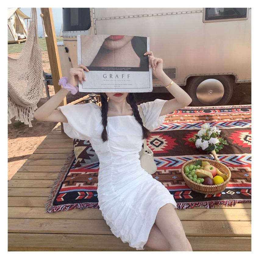 Đầm Nữ Cổ Vuông Ôm Body Thiết Kế Sang Chảnh Phù Hợp Dự Tiệc SIXTEEN. | BigBuy360 - bigbuy360.vn