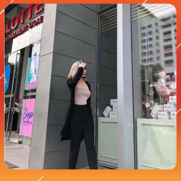 [ Mã FAMAYWA giảm 10K đơn 50K] Quần baggy nữ lưng cao vải tuyết mưa khuy đôi túi bổ chéo thiết kế mới siêu độc | BigBuy360 - bigbuy360.vn