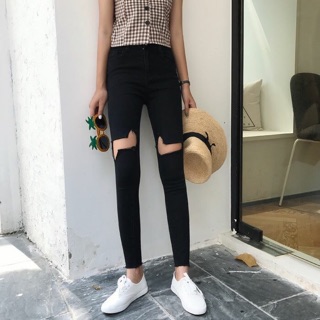 Quần bò rách sẵn sz S