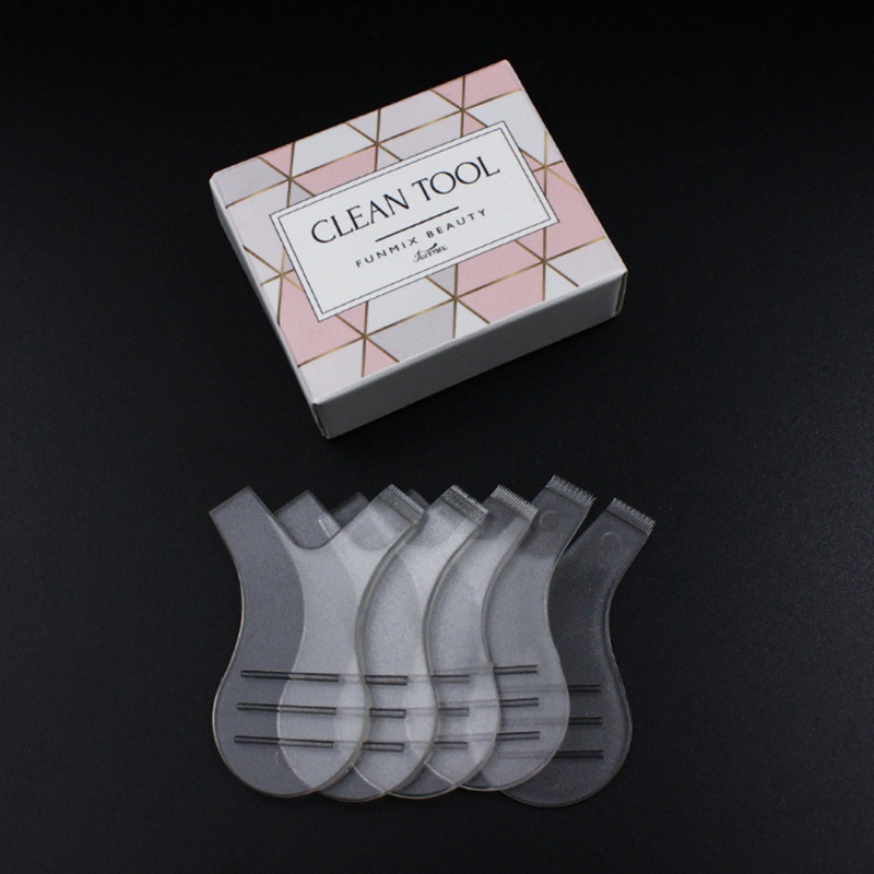 Set 5 Lược Chải Lông Mi Mini Hình Chữ Y Bằng Nhựa Trong Suốt