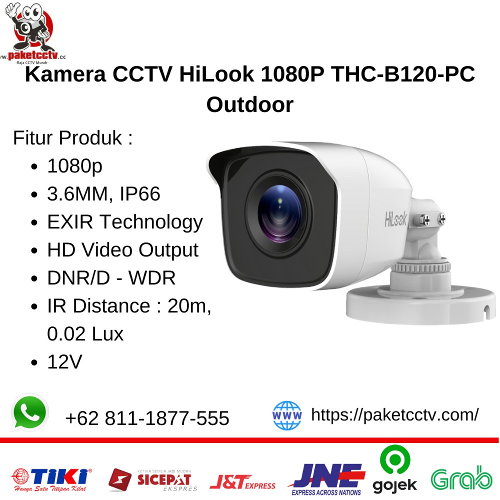 Camera An Ninh Ngoài Trời Hilook Cctv Thc-B120-Pc 1080p