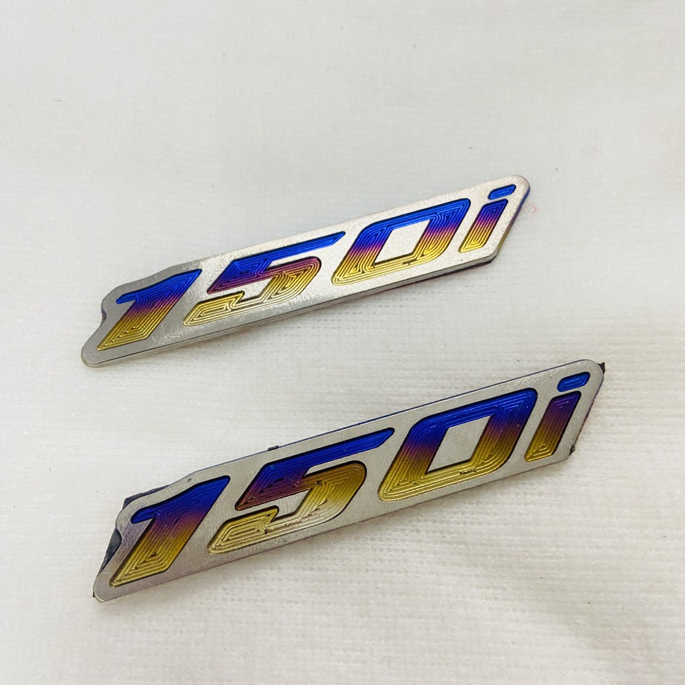 Bộ sưu tập các loại tem TITAN chữ F150, 125i, 150i, 110 dán trang trí các loại xe máy HONDA YAMAHA SUZUKI siêu CUTE
