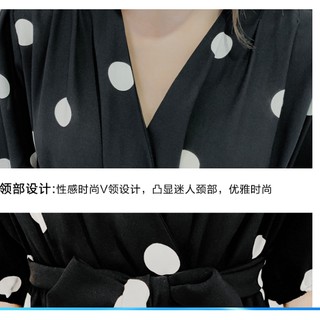 ĐẦM BẦU VÁY BẦU CÔNG SỞ  CHẤM BI 2 MÀU
