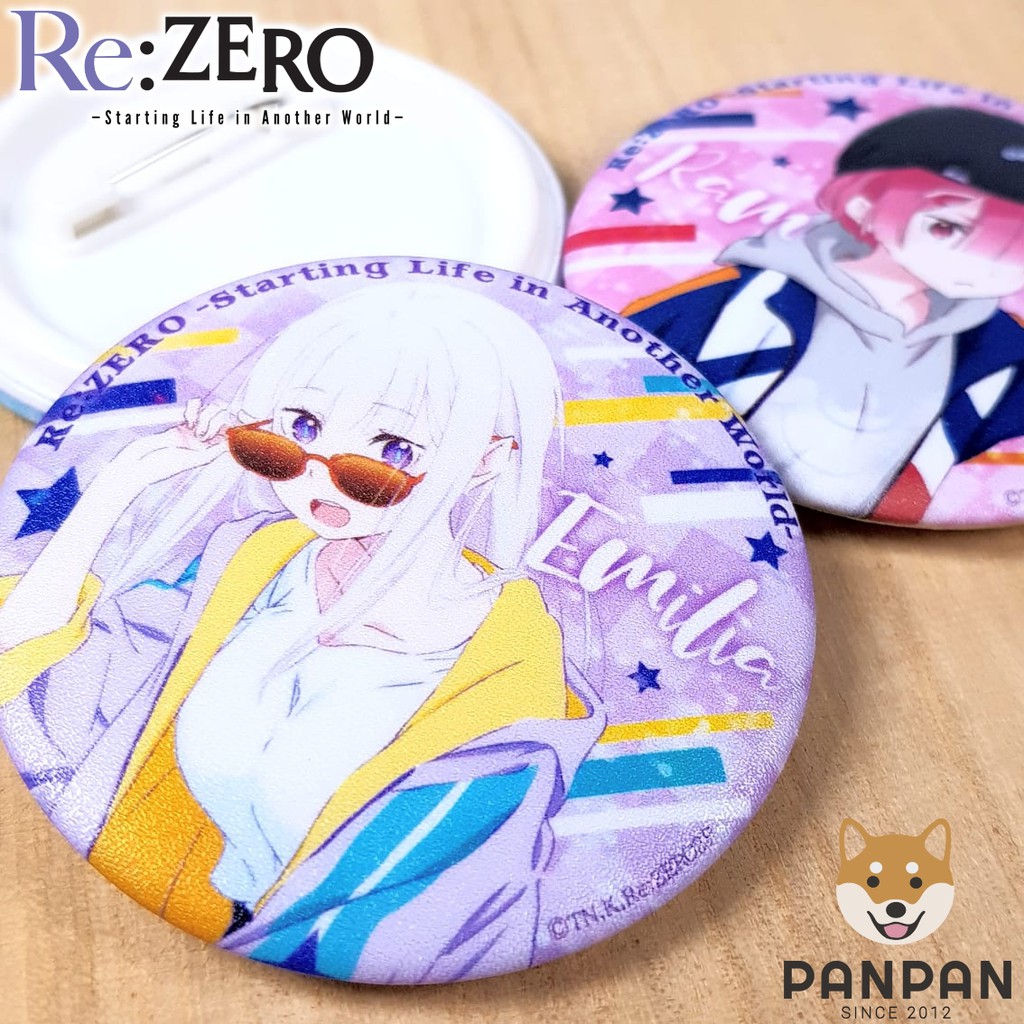 Set Huy Hiệu Re:Zero Street Fashion 3 Mẫu (6cm)