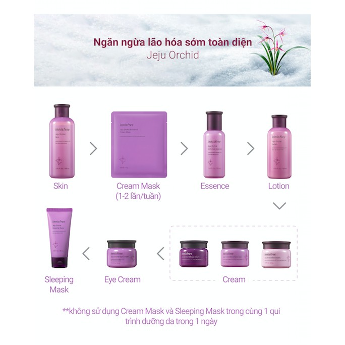 Kem dưỡng ban ngày chống lão hóa hoa lan tím innisfree Jeju Orchid Day Cream SPF30 PA++ 50