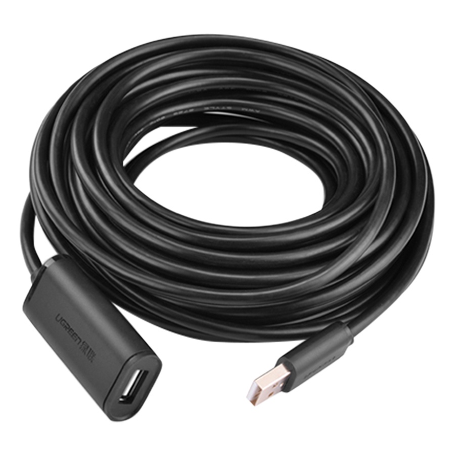 Cáp nối dài usb 2.0 dài 10m cao cấp có chip khuếch đại Ugreen 10321- Hàng chính hãng
