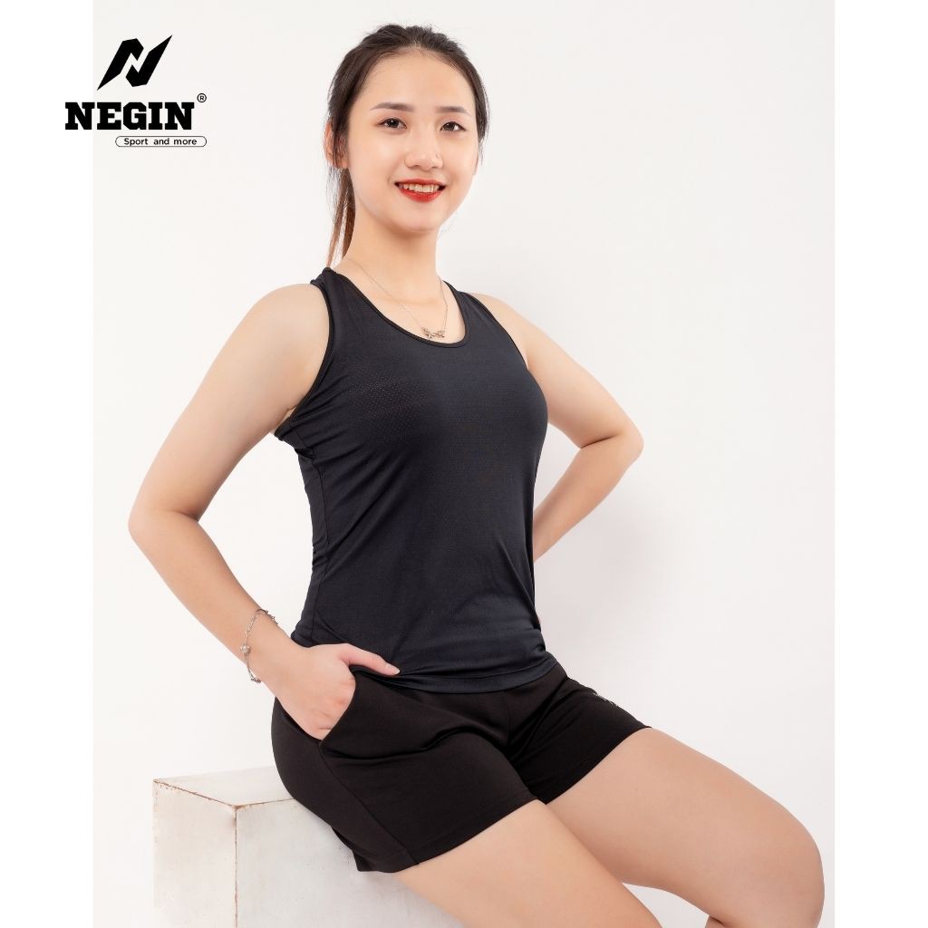 Áo Tank Top Nữ NEGIN Dáng Thể Thao Với Màu Sắc Năng Động, Chất Liệu Thun Lưới Thoáng Mát 006W