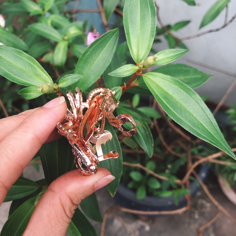 Kẹp đuôi tóc kẹp bấm đính đá cao cấp cho nữ