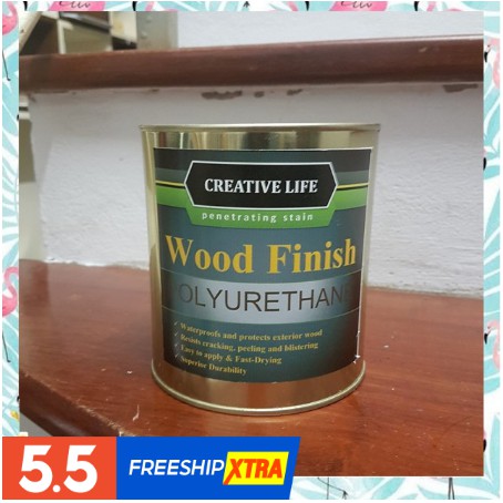 Lon 800g sơn gỗ phủ bóng mờ WOOD FINISH Creative life