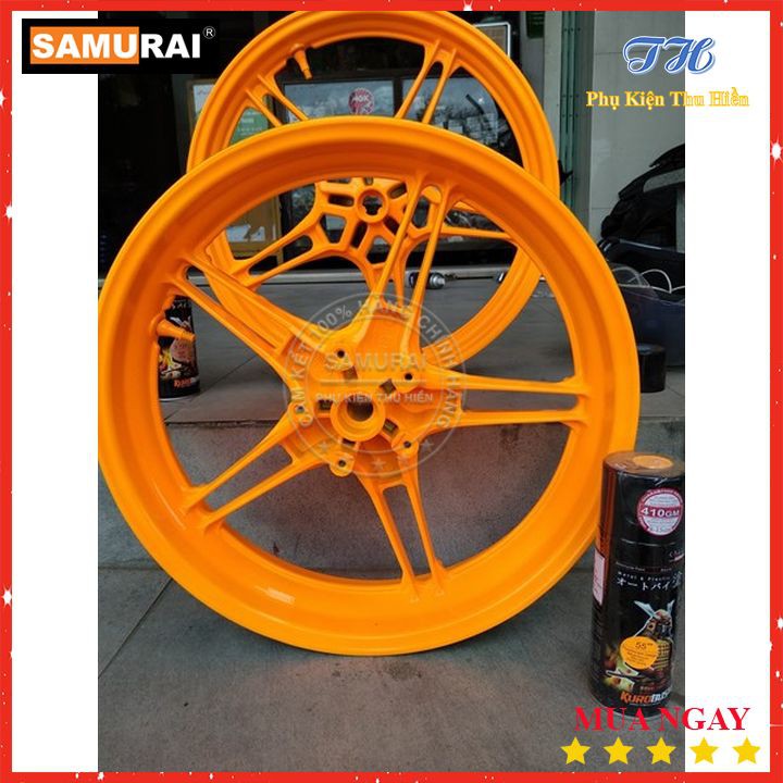 Combo 4 Chai Sơn Xịt Samurai Màu CamHuỳnh Quang Gồm: UCH210 - UC1002 - 55 - K1K