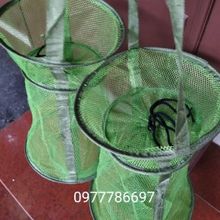 Giỏ đựng cá màu xanh bộ đội