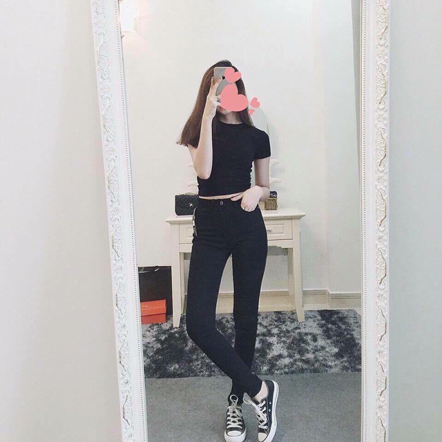 2021 Quần slim jean trơn siêu co dãn [full size 26-32]