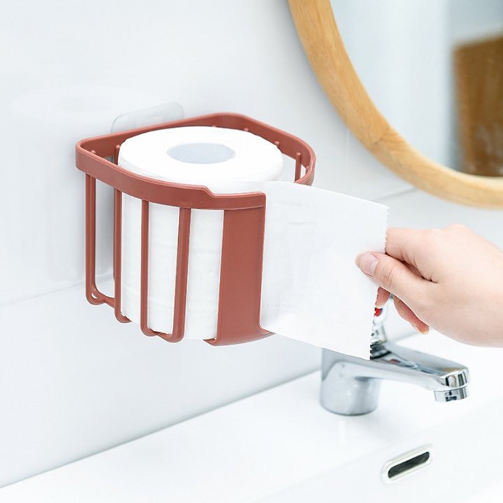 GIỎ NHỰA DÁN TƯỜNG ĐỰNG GIẤY VỆ SINH ĐA NĂNG CHẤT LIỆU NHỰA ABS CAO CẤP KHÔNG BAY MÀU KÈM MIẾNG DÁN TƯỜNG