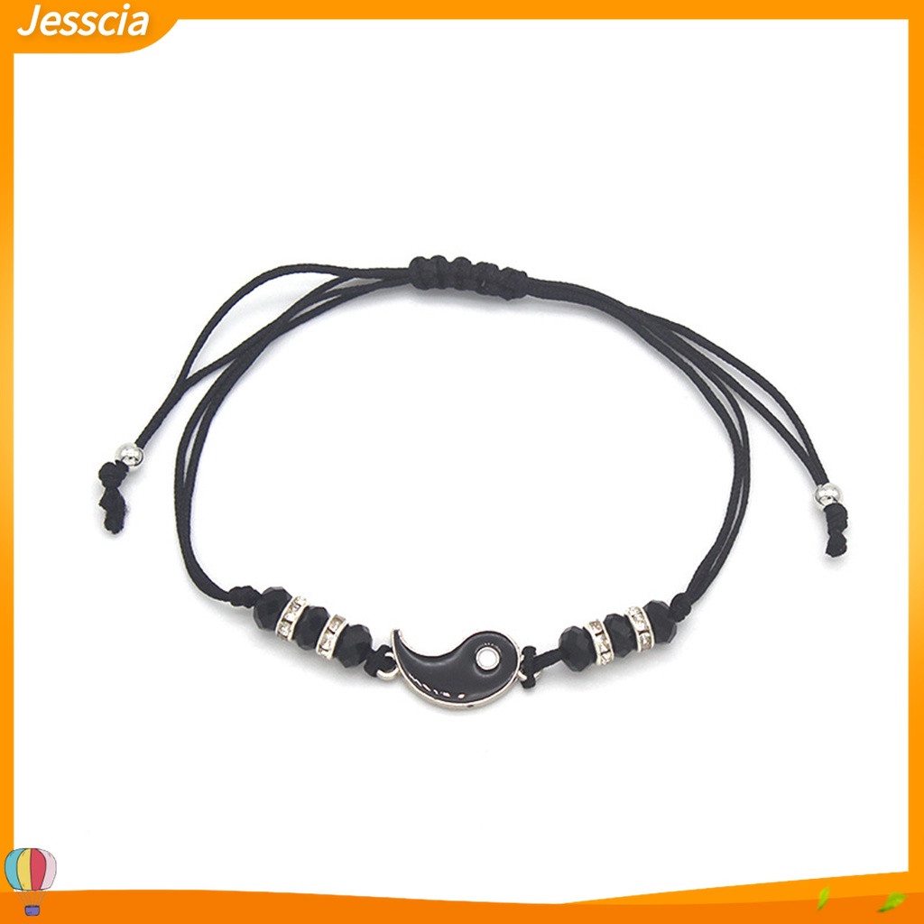 Jessica| Set 2 Vòng Tay Hợp Kim Không Phai Màu Chống Rỉ Sét Có Thể Điều Chỉnh Cho Cặp Đôi