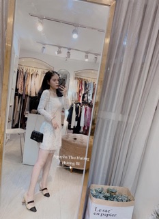 Váy ren trắng tiểu thư