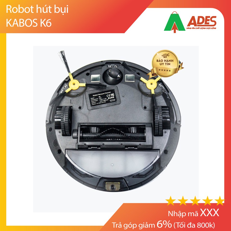 [Mã 154ELSALE2 giảm 7% đơn 300K] HÀNG CHÍNH HÃNG | Robot hút bụi KABOS K6