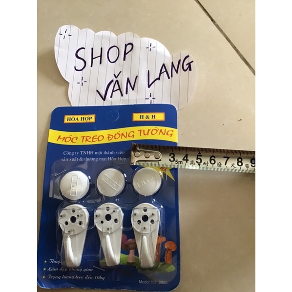 Vỉ 3 chiếc móc 3 đinh đóng tường loại to