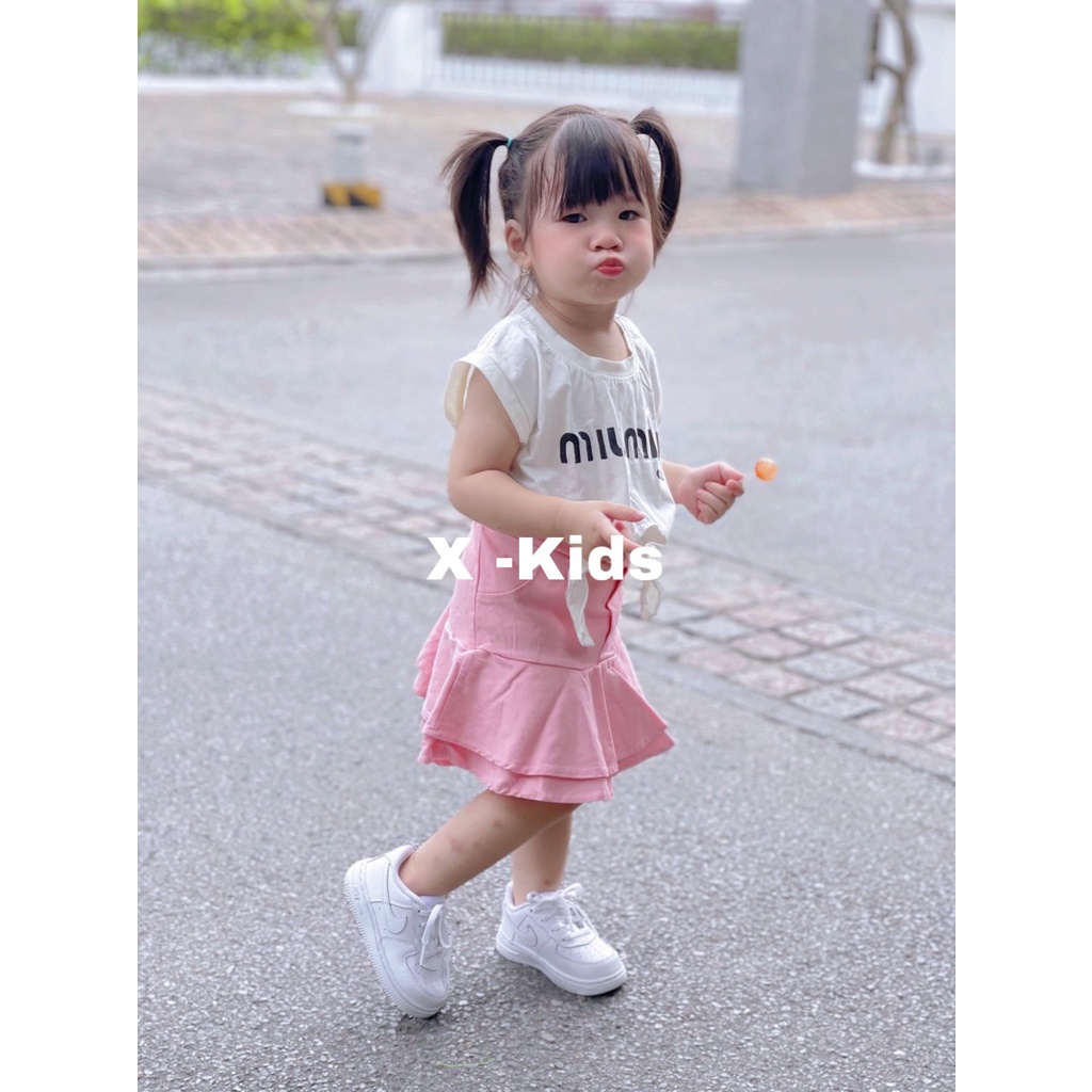 Set váy miumiu cv đuôi cá bé gái