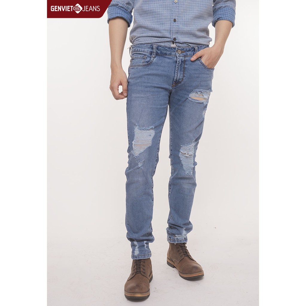  Quần dài jeans nam X1102J724 GENVIET | BigBuy360 - bigbuy360.vn