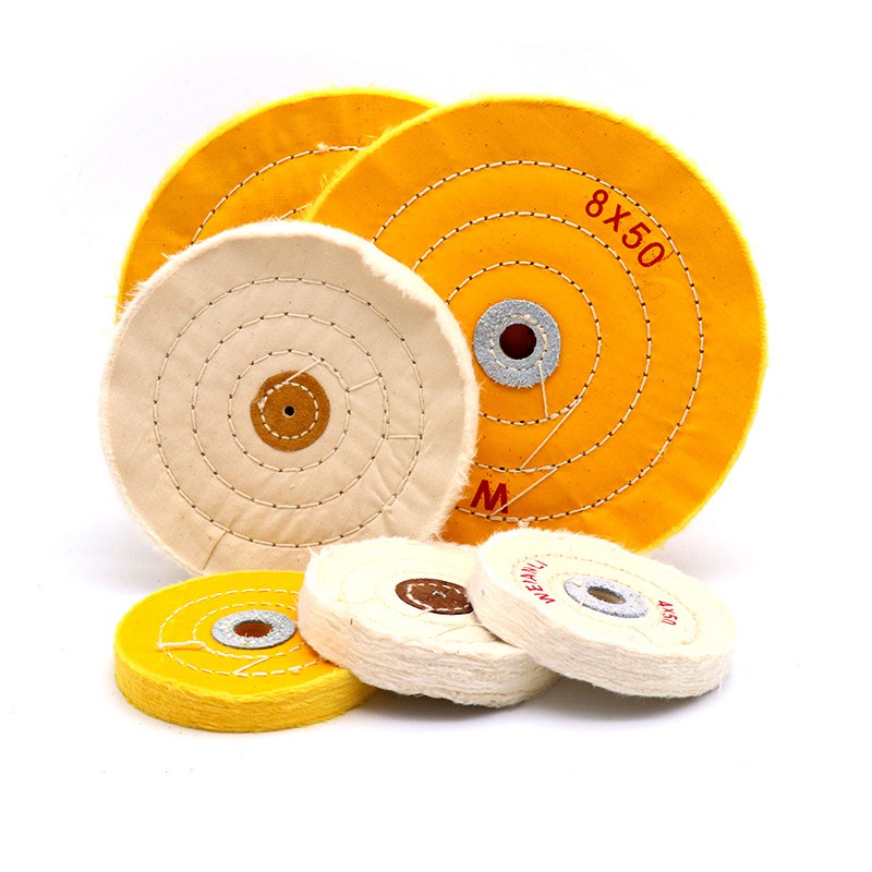 Bánh xe vải đánh bóng màu trắng / vàng