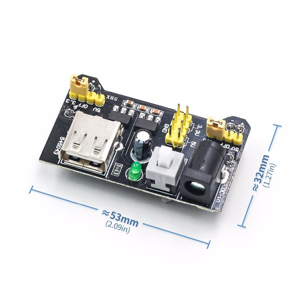 [Đơn tối thiểu 30k] Mạch Nguồn 5V / 3.3V Cắm Board Test MB-102 (Breadboard MB-102)