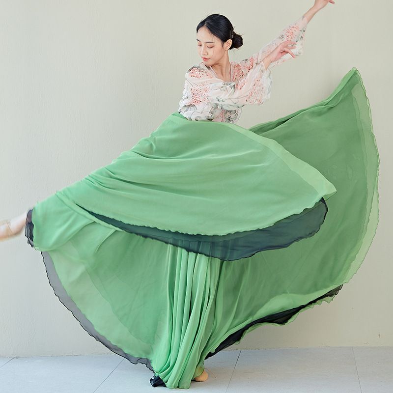 [M &amp; E] Đầm Chiffon Dáng Dài Khiêu Vũ Latin Cổ Điển Phong Cách Mới 2021 Dành Cho Bạn Nữ