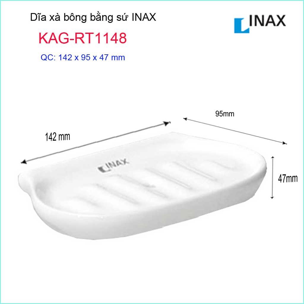 Kệ sứ phòng tắm, dĩa đựng xà bông Inax KAG-RT1148