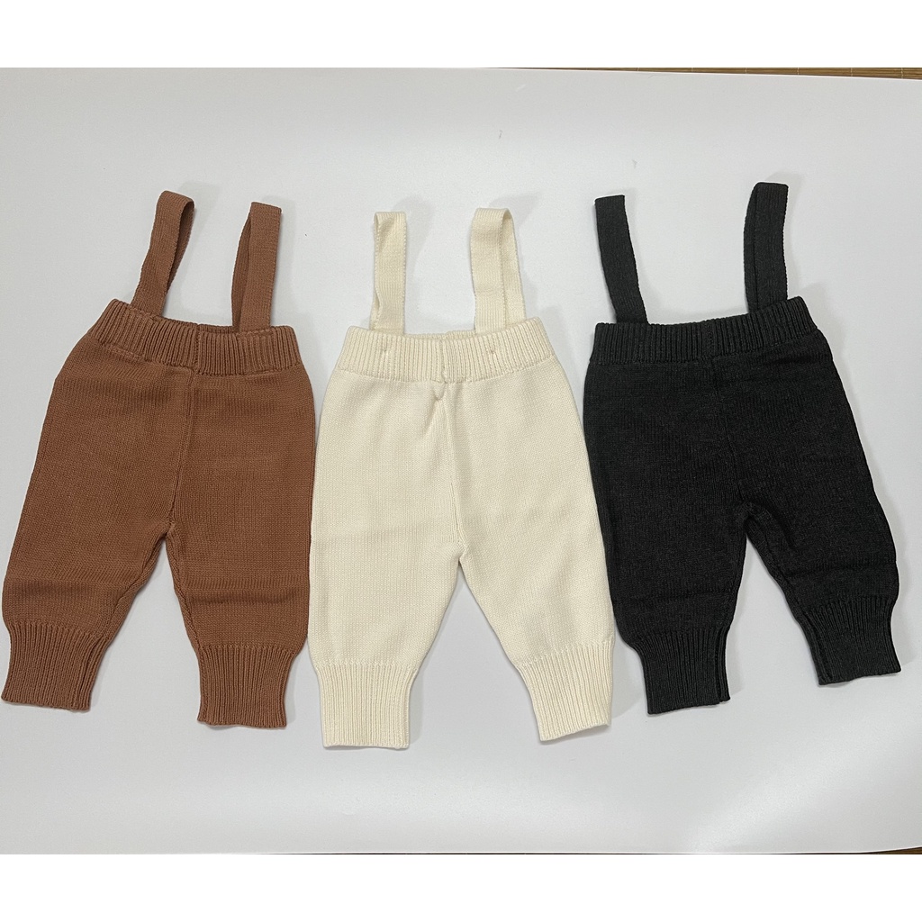 Quần yếm len cho bé chất liệu len mềm mại, hàng Quảng Châu cao cấp dành cho bé từ 0 đến 3 tuổi