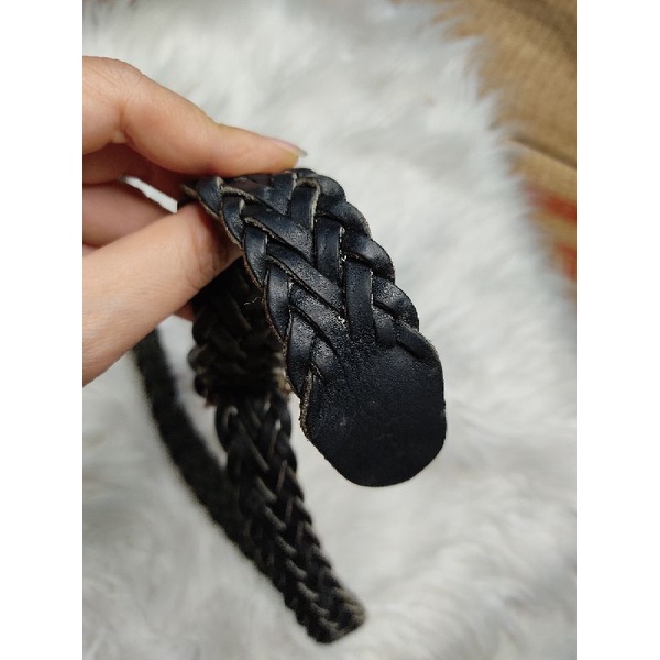 Dây lưng da thật đan bản 3 cm