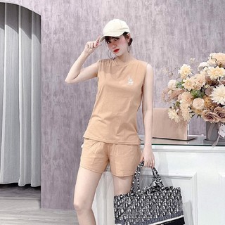 Đồ bộ mặc nhà mùa hè sát nách , đồ ngủ bigsize chất cotton Helen Clothing LA1
