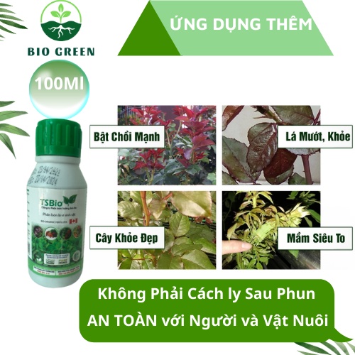 Phân bón lá hữu cơ vi sinh TSBIO ,cung cấp vi lượng cho cây, kích rễ đâm chồi, phục hồi cây suy yếu