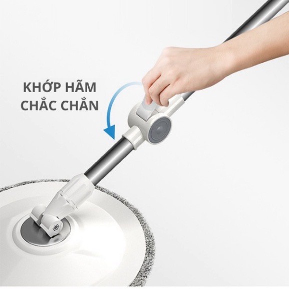 Chổi Lau Nhà Tách Nước Kitimop-K8 Thông Minh Vắt Xoay 360 Độ Cán Cầm Inox Chắc Chắn Thế Hệ Mới Kèm Ảnh Thật