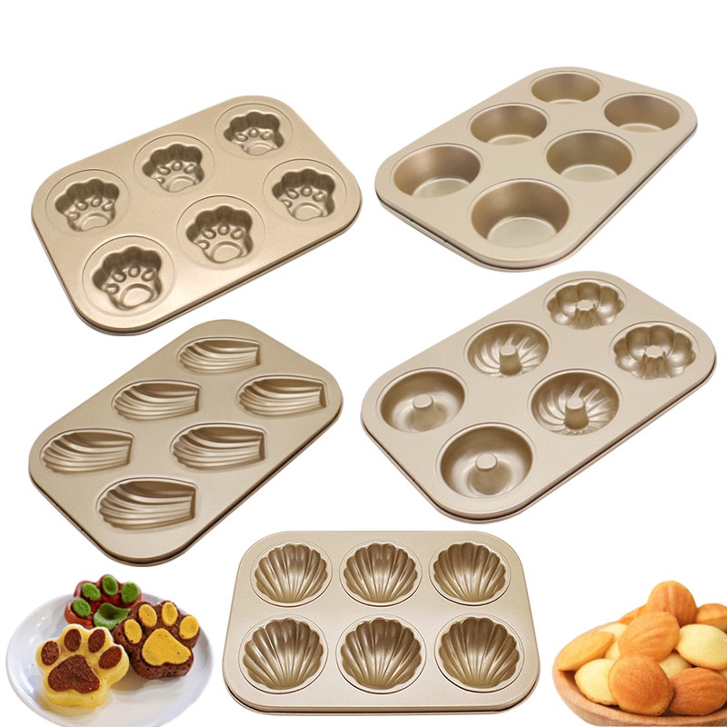 Khuôn làm bánh tròn đế rời/ vuông/ bánh mỳ/ cupcake chống dính cao cấp