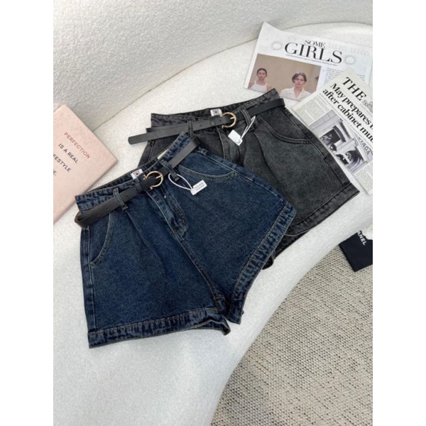 Quần sooc jean kèm đai hàng QCL1