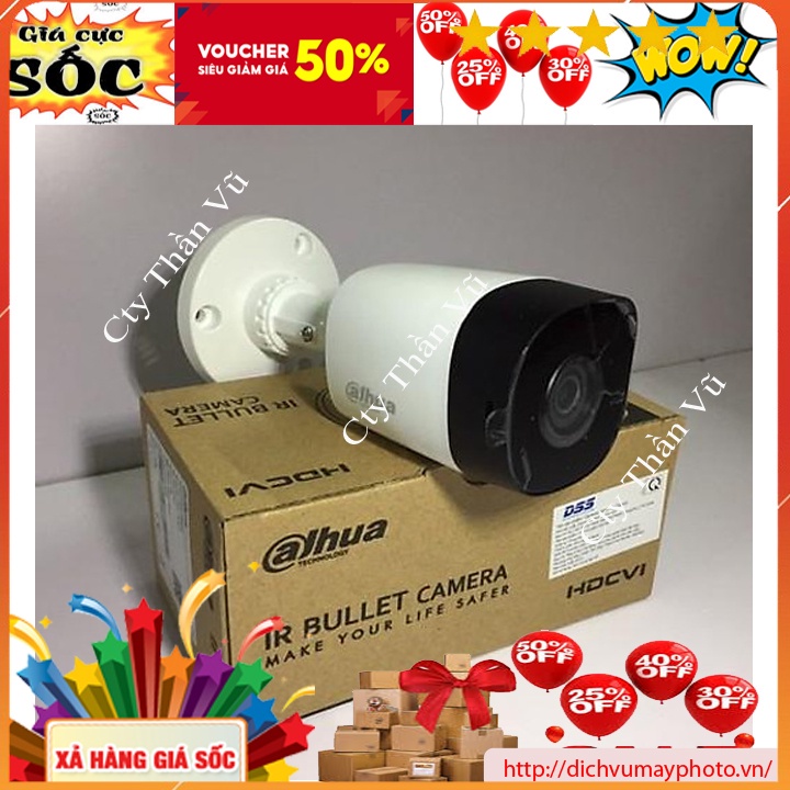 Camera Dahua 2.0MP thân trụ DH-HAC-B1A21P chất lượng mới hàng đảm bảo MVP Thăng Long