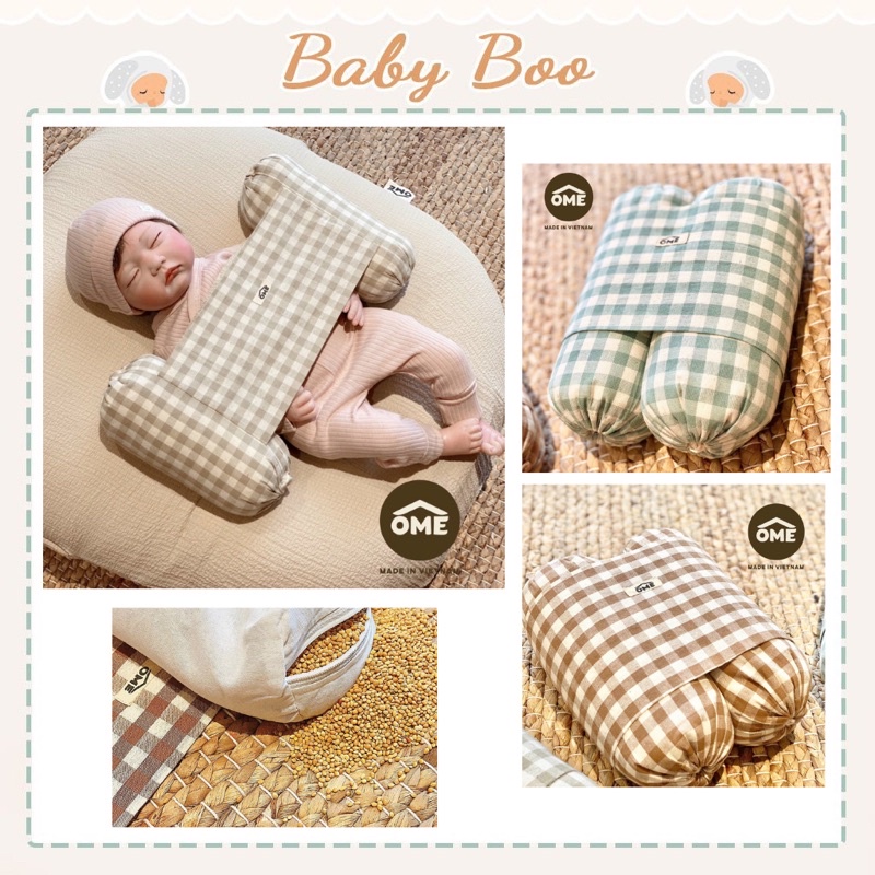 Gối chặn vỏ đỗ chống giật mình OME cao cấp [ babyboo]