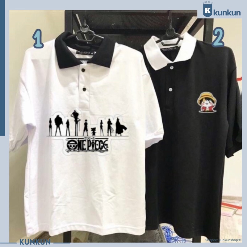 Áo thun polo One Piece Luffy Mũ Rơm nam nữ đủ size mới nhất