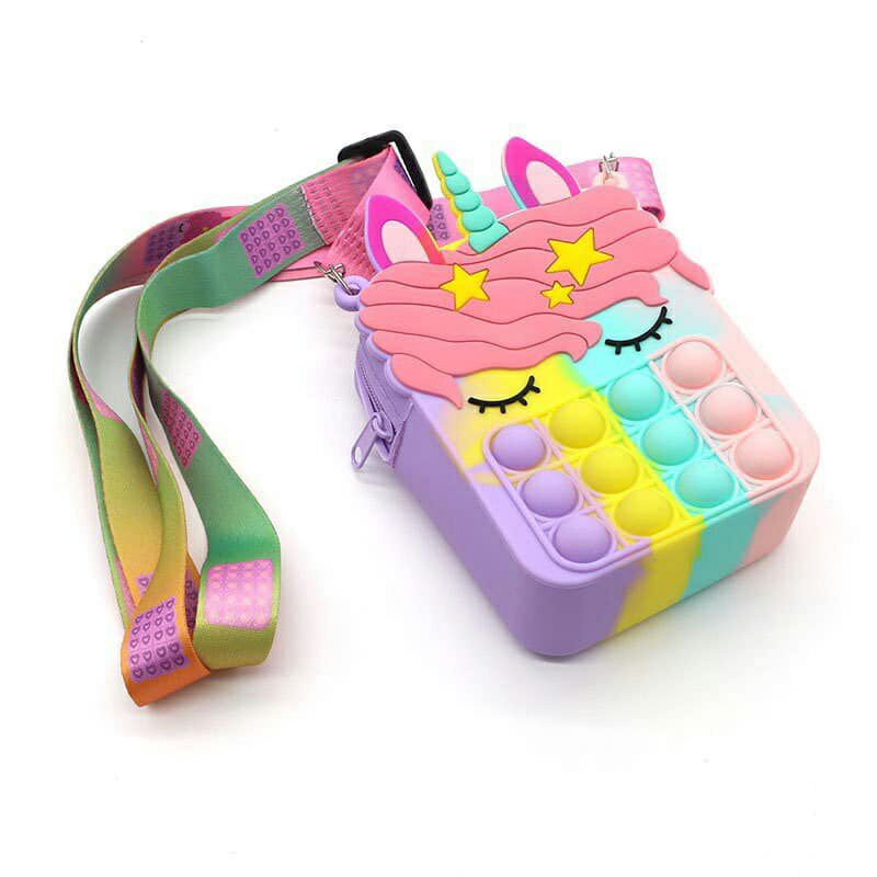 Túi silicon Pony phiên bản pop it cực xinh cho bé