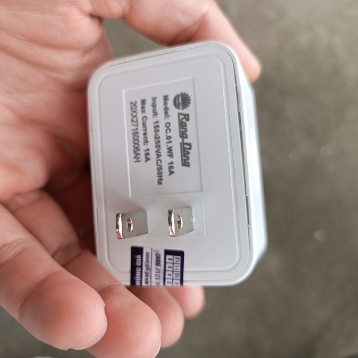 Ổ Cắm Wifi RẠNG ĐÔNG 16A OC01WF 💥 FREESHIP 💥 điều khiển từ xa qua app , chia sẻ quản lý , hẹn giờ thông minh - BH 2 Năm