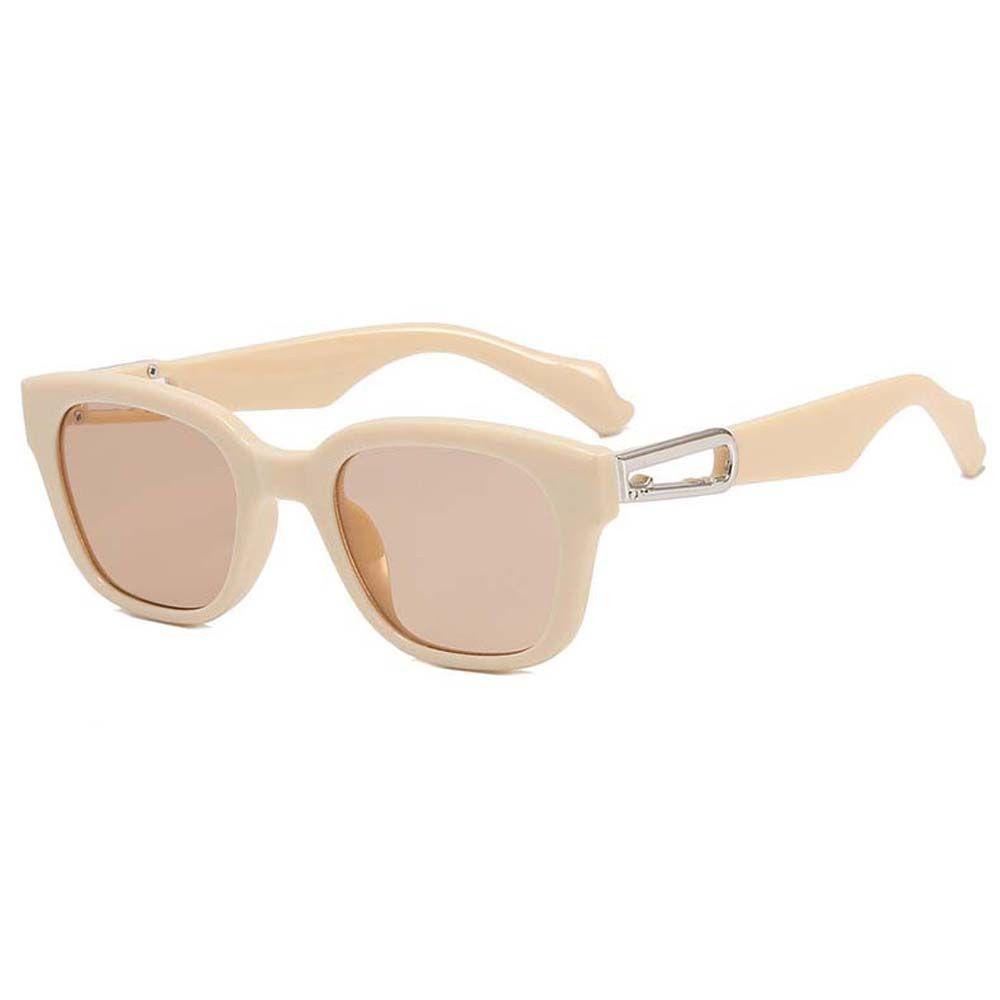 Kính Mát Màu Đen Có Khóa Kim Loại Hình Chữ Nhật In Họa Tiết Da Báo Phong Cách Hip Hop Cổ Điển Cho Nữ