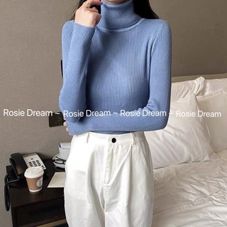 Áo Len Nữ Cổ Lọ Lông Cừu Hàng Quảng Châu Cao Cấp, Áo len gân cao cổ lọ (hàng Quảng Châu) - Rosie Dream Rosie Dream Shop #7