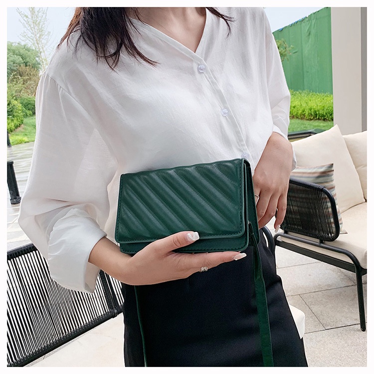Túi xách JASMIN NOIR bằng da PU dáng vuông nhỏ nhắn đơn giản thời trang cho nữ