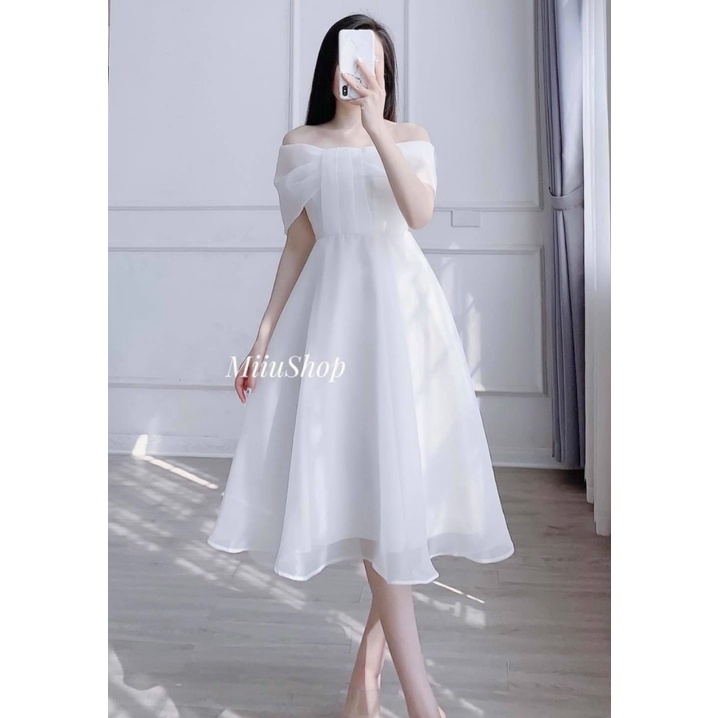 ĐẦM TIỂU THƯ, ĐẦM VOAN KIẾNG, TAY TRỄ VAI, TÀ PHỒNG 2 LỚP, MÀU PHỐI TAO NHÃ ( CONCEPT ĐI LÀM/ ĐI CHƠI ĐỀU ĐẸP) MẶC CỰC N