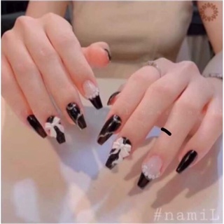 Móng up nailbox đen vân đá