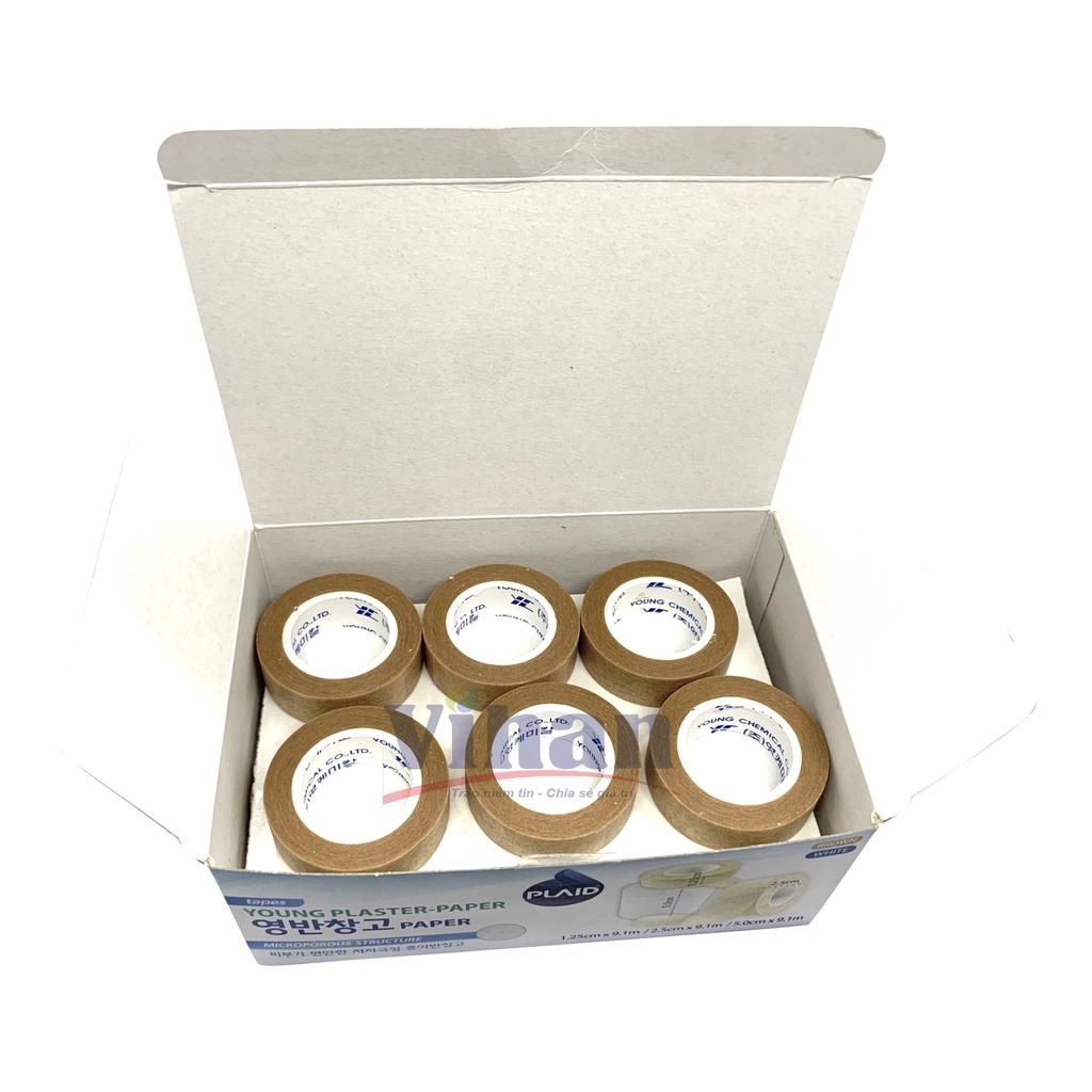 Băng keo cuộn giấy YOUNG PLASTER- PAPER , 1.25 x 9.1m