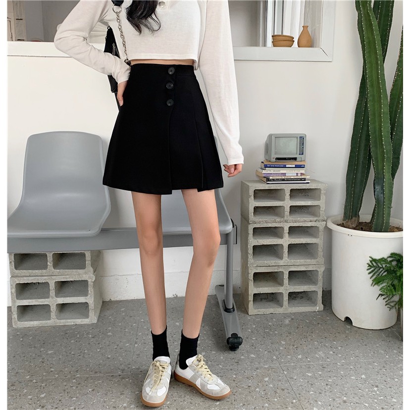 Xiaozhainv Chân váy chữ A thiết kế xếp ly phong cách thời trang Hàn Quốc xinh xắn cho nữ | BigBuy360 - bigbuy360.vn